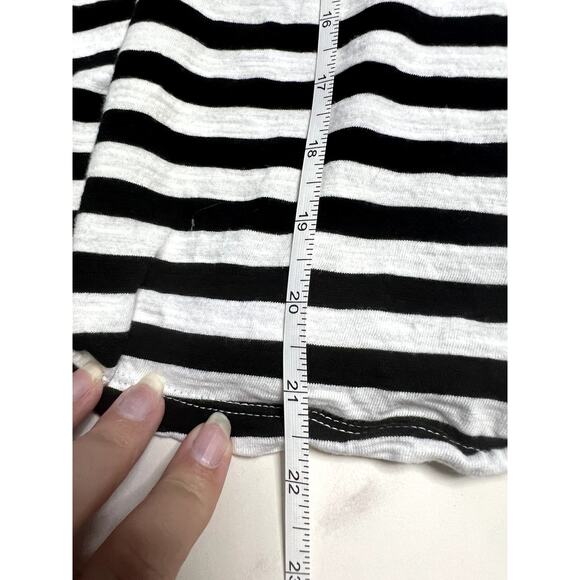 Jason Wu Black and White Striped T-shirt Size Small Very Stretchy Classic T - Picture 5 of 8